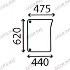 Cab Glass- RH Lower Front- Green Tint suitable for John Deere tractor