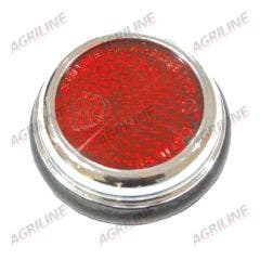 Reflector with Chrome Rim  Round- Red