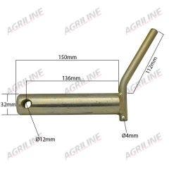 Top Link Pin (Cat. 3) with Handle