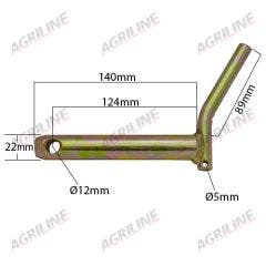 Lower Link Pin (Cat. 1) with Handle