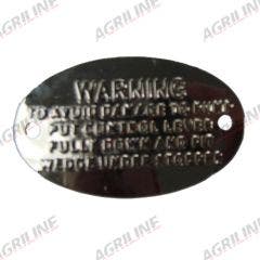 Control Lever Warning Badge