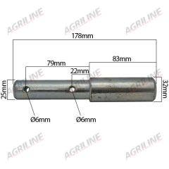 Dual Category Top Link Implement Pin (Cat. 2/3)