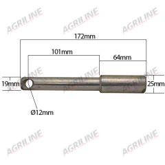 Dual Category Top Link Implement Pin (Cat. 1/2) suitable for Case International -  3137660R1