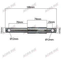 Dual Category Top Link Implement Pin (Cat. 1/2)