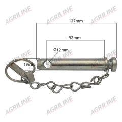 Top Link Pin (Cat. 1) with Chain