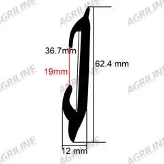 Mounting Rubber Cab To Fender suitable for Ford & Fordson -  