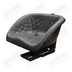 Bucket Style Mechanical Suspension Seat - Black / Black suitable for Ford & Fordson -  