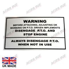 Decal-  Main PTO Warning - Massey Ferguson