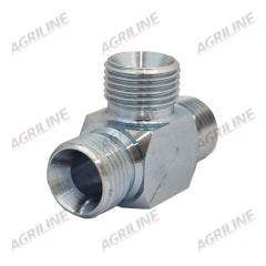 Hydraulic Tee Adaptor 3/8" BSP Male - 3/8" BSP Male - 3/8" B