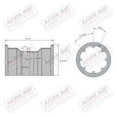 Wheel Rim 12 x 24"