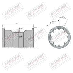 Wheel Rim 12 x 24"