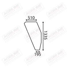 Cab Glass- Curved RH Door suitable for Fiat -  5125038
