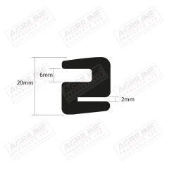 Glazing Rubber, LH- Door Glass/ Door Frame suitable for Fiat -  