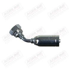 3/8" Hose Fitting- BSP 135° Swept Female, 1/2" BSP