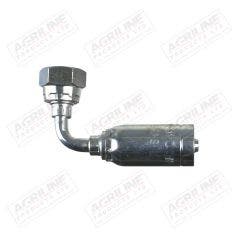 3/8" Hose Fitting- BSP 90° Swept Female, 1/2" BSP