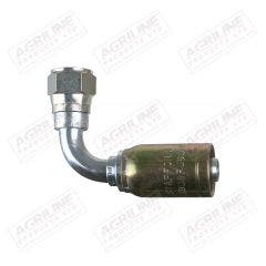 1/2" Hose Fitting- JIC 90° Swept Female, 3/4" UNF