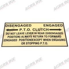 Decal- PTO Clutch