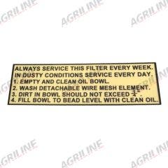 Decal- Air Filter Service