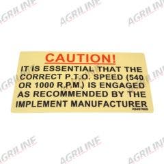 Decal- PTO Warning