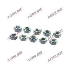 Plated Hexagon Nuts 1/4&#34; UNC (Pack 10)