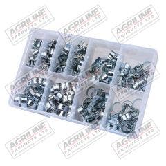 Nut & Bolt Fuel Pipe Clip Assortment (100 Pcs)