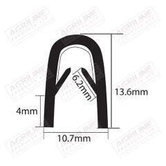 U' Type Glazing Rubber (5m Roll)