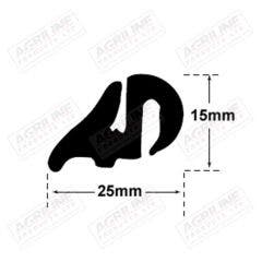 S' Type Glazing Rubber (5m Roll)