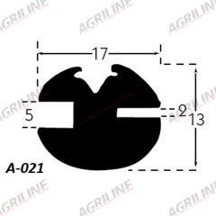 H' Type Glazing Rubber (10m Roll)
