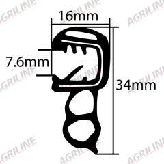 Cab Door & Rear Window Rubber Kit suitable for Massey Ferguson -  