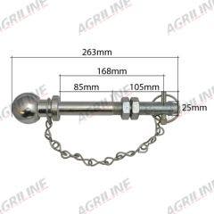 50mm Ball Hitch Pin with Chain