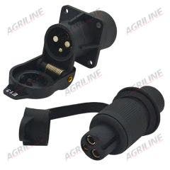 Auxiliary 3 Pin (Female) Plug and (Male) Socket