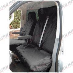 Universal Van Front Double Seat Cover- Black