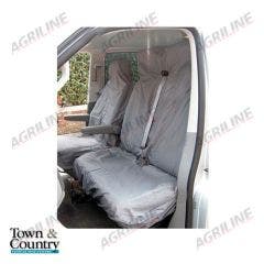 Universal Van Front Double Seat Cover- Grey