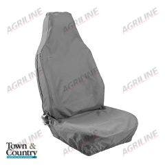 Stretch Front Seat Cover- Grey