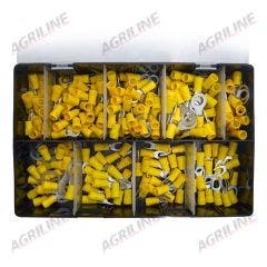 Yellow Ring & Fork Terminal Assortment Box (240 Pcs)