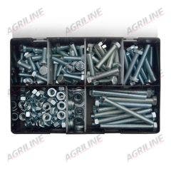 Metric M8 Bolt  Nut & Washer Assortment Box (290 Pcs)