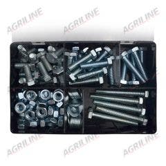 Metric M10 Bolt Nut & Washer Assortment Box (135 Pcs)