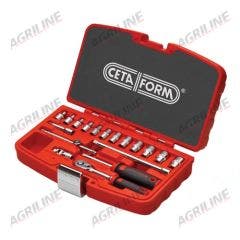 1/4" Hexagon Socket Set Metric- 18 Piece