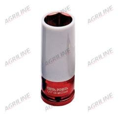 1/2" Sq. Drive Impact Deep Hexagon Sockets Plastic Sleeved
