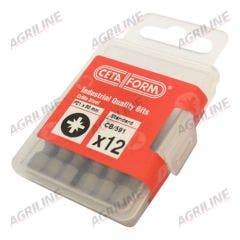 Posidriv Bits 12 pack (PZ1 x 50mm)