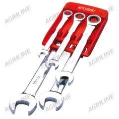 Ratcheting Combination Spanner Set Metric- 5 Piece