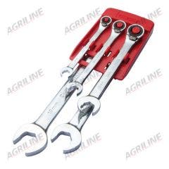 Reversible Ratcheting Combination Spanner Set Metric-7 Piece